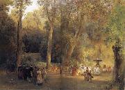 Oswald achenbach The park near the Roman oil painting reproduction